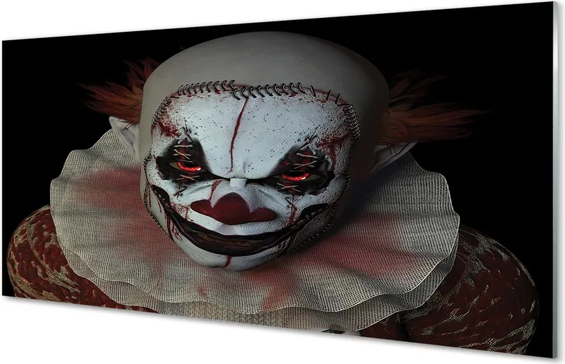 Szklany Panel Straszny Klaun z Koszmaru
