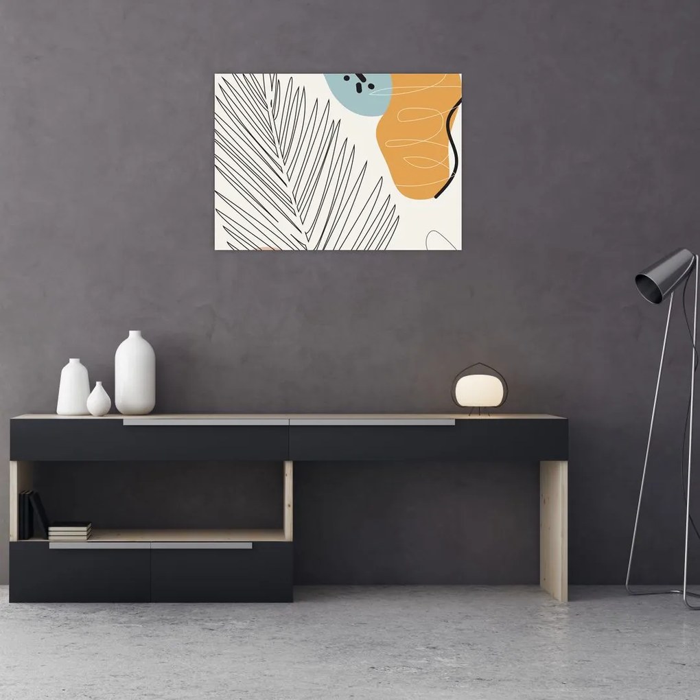 Obraz - ilustracja liścia (70x50 cm)