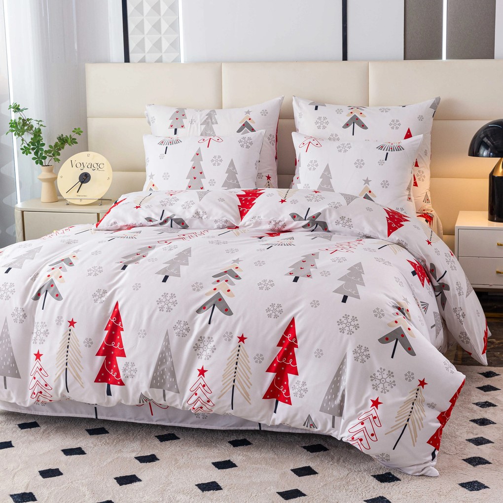 PrzytulneMieszkanie.pl PrzytulneMieszkanie.pl Pościel z mikrofibry JINGLE biała Rozmiar pościeli: 70 x 90 cm | 140 x 220 cm