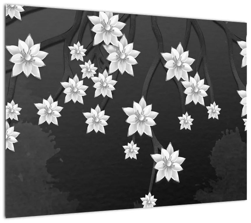 Obraz - Kwiaty na gałęziach (70x50 cm)