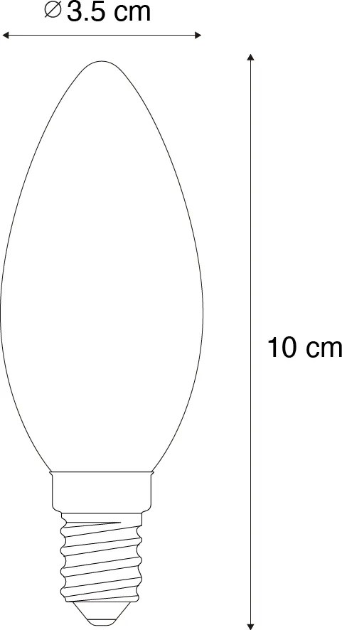 Zestaw 5 ściemnialnych żarówek LED E14 B35 Opal 4W 400 lm 2200K