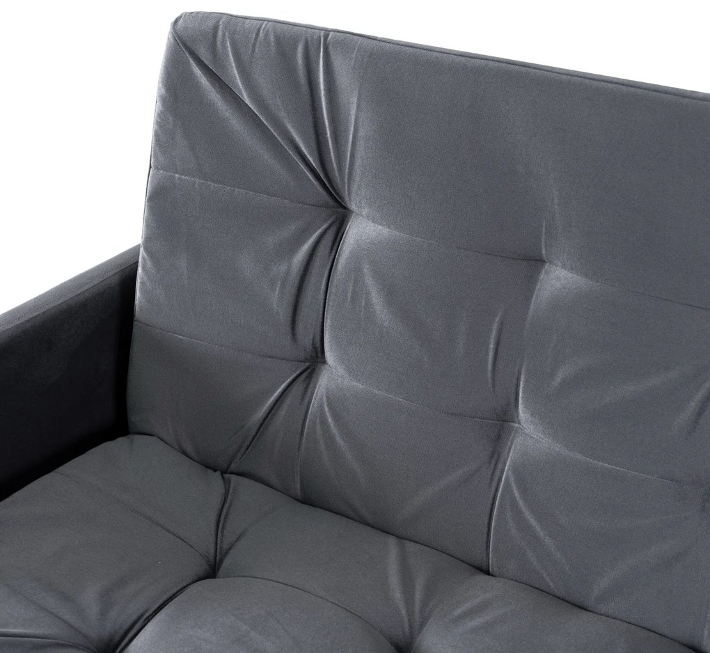 Sofa z Funkcją Spania STELLA Rozkładana Wersalka Dwuosobowa Szara Nowoczesna do Salonu