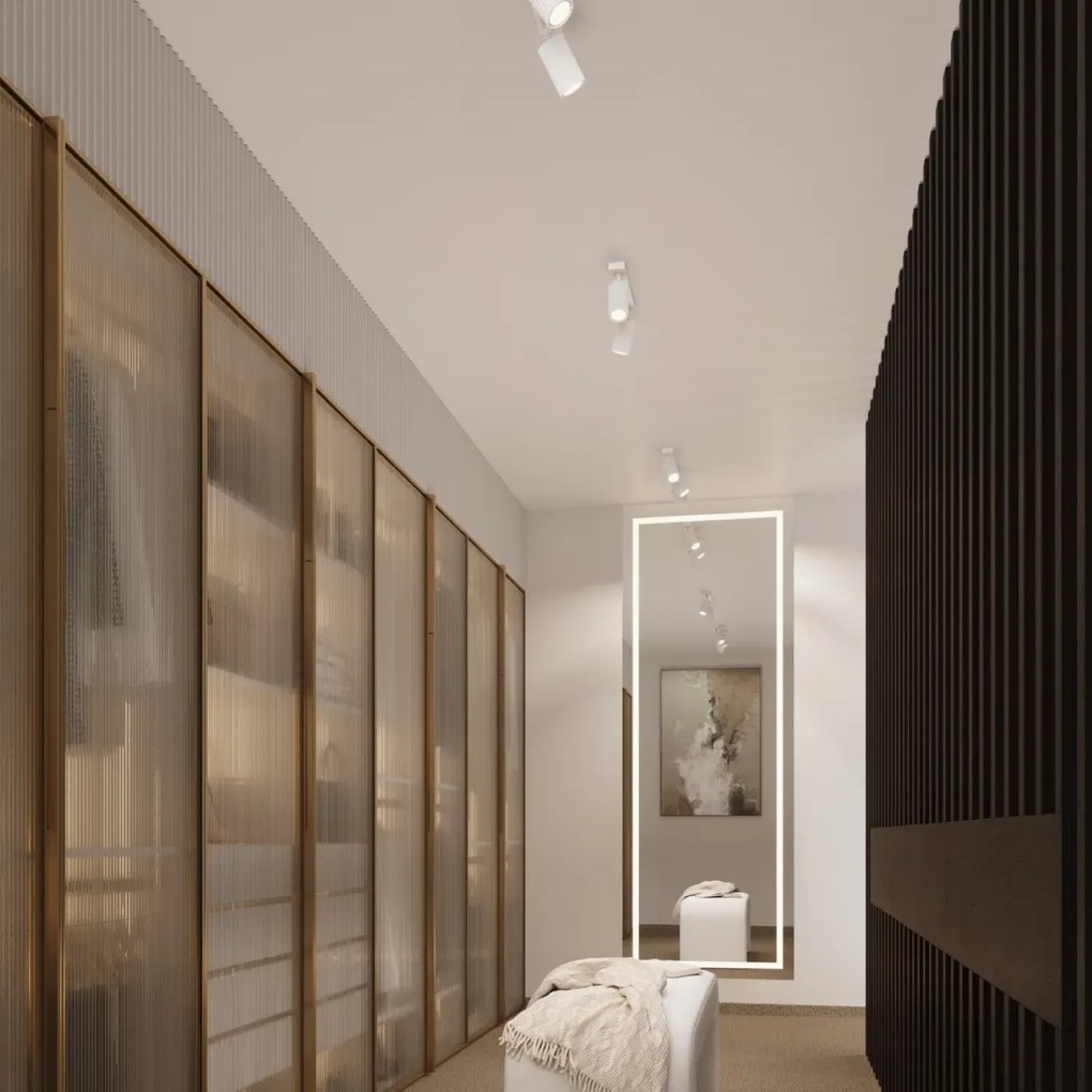 Plafon trzypunktowy KARBON 3P biały okrągły SOLLUX  LIGHTING