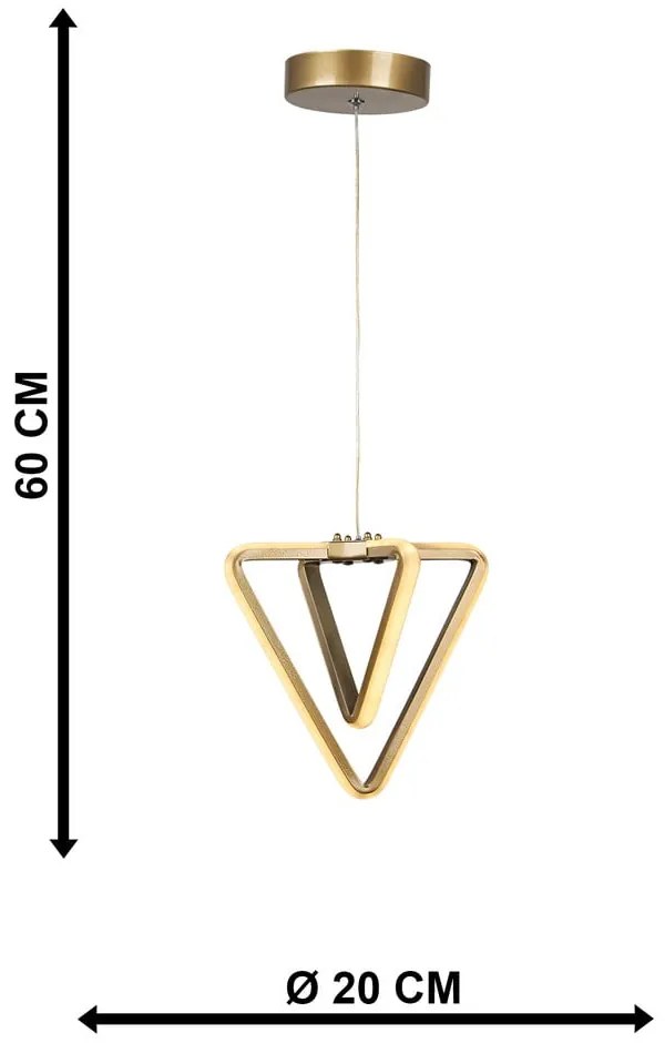 Metalowa lampa wisząca LED w kolorze brązu ø 20 cm Baris – Squid Lighting