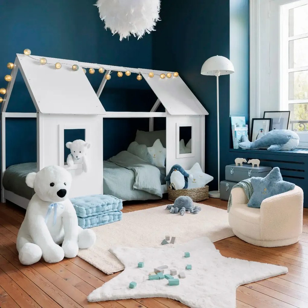 Fotel dziecięcy Teddy, materiał typu miś, wys. siedziska 18,5 cm