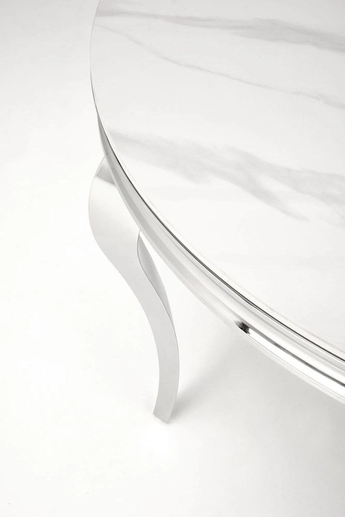 Stylizowany okrągły stół z marmurowym blatem Reginald Halmar