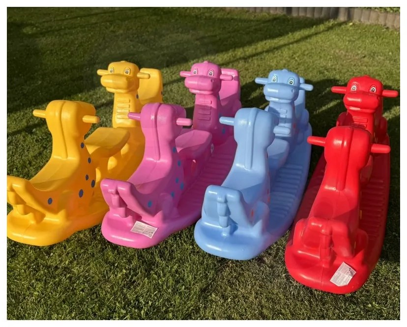 Woopie bujak wieloosobowy dino huśtawka równoważna różowa