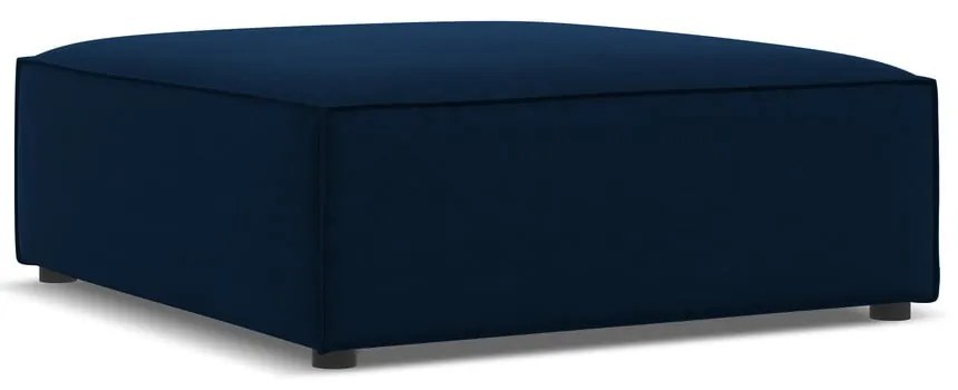 Ciemnoniebieski aksamitny podnóżek Jodie – Micadoni Home