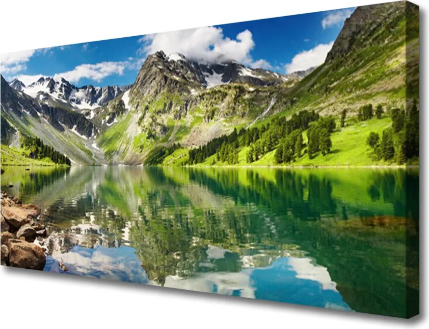 Zdjęcie na płótnie Górska Panorama nad Wodą