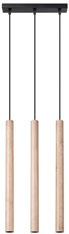 Drewniana lampa wisząca sople nad stół - 4X A380 E9-T98
