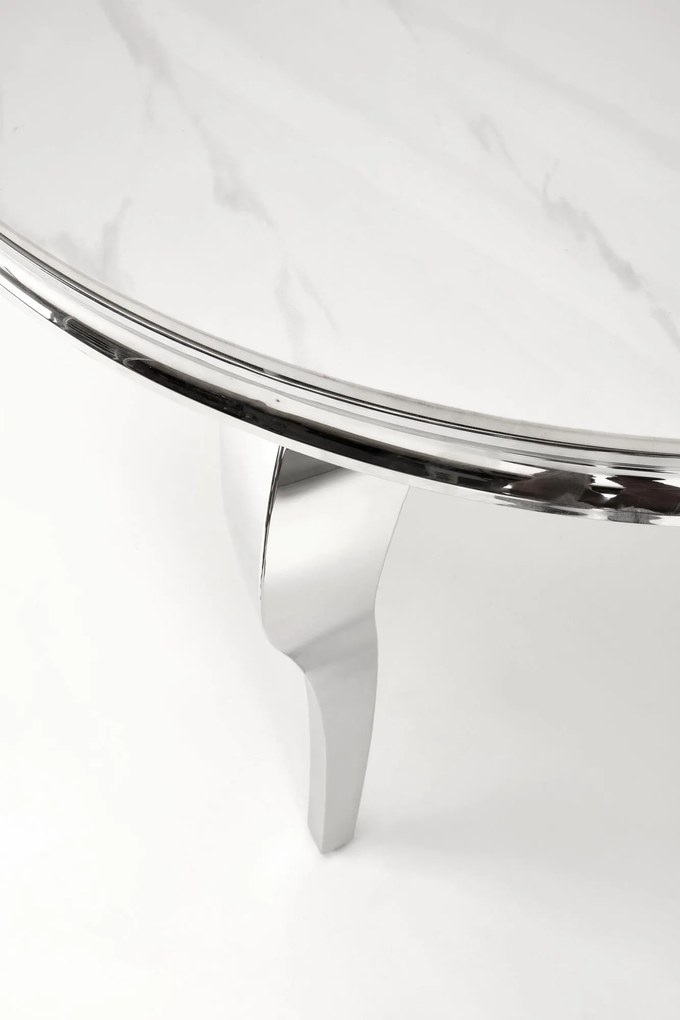 Stylizowany okrągły stół z marmurowym blatem Reginald Halmar