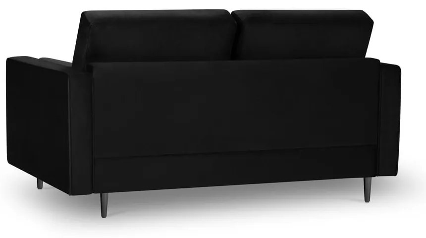 Czarna aksamitna sofa Milo Casa Santo, 174 cm