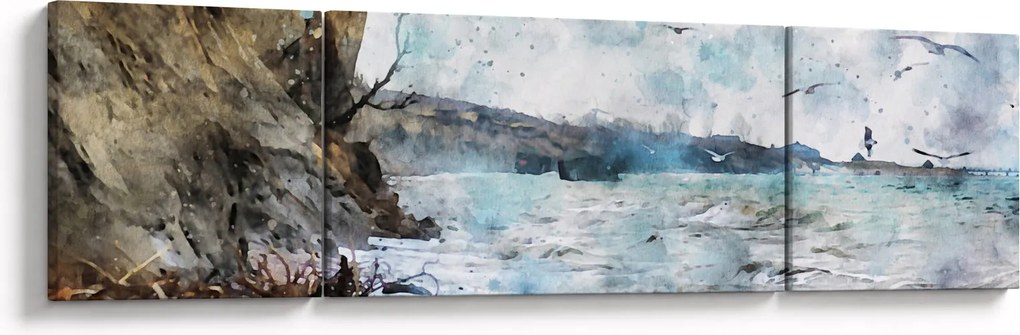 Obraz - Rafa, akwarela (170x50 cm)