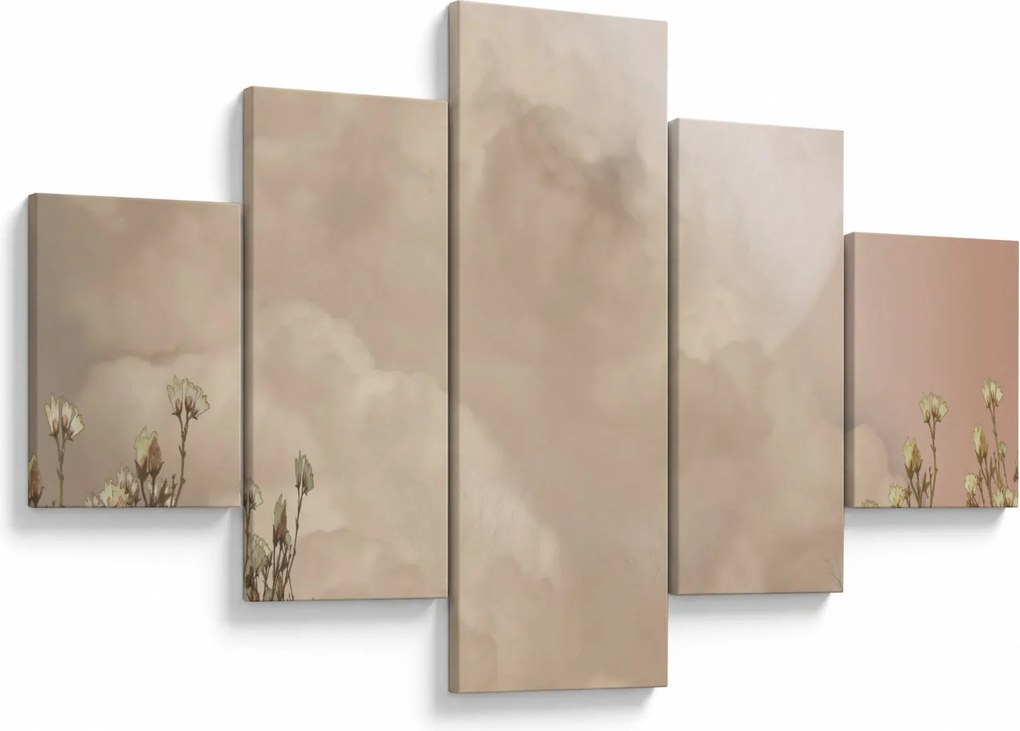 Obraz - Różowa pełnia księżyca (125x70 cm)