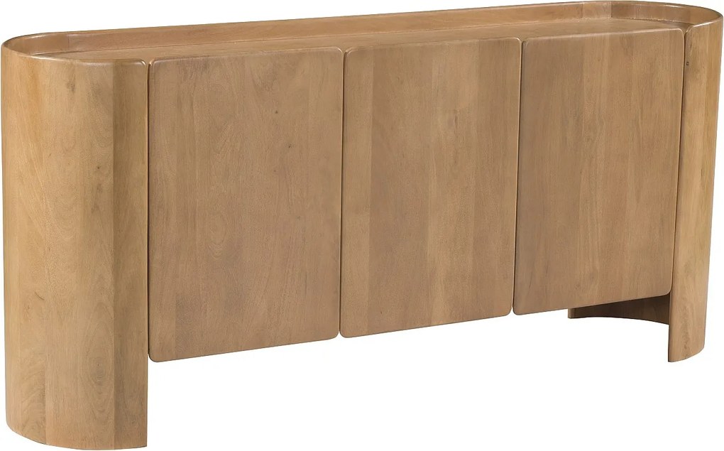 Kredens 3-drzwiowy z drewna mangowca - Naturalny - ISLARA