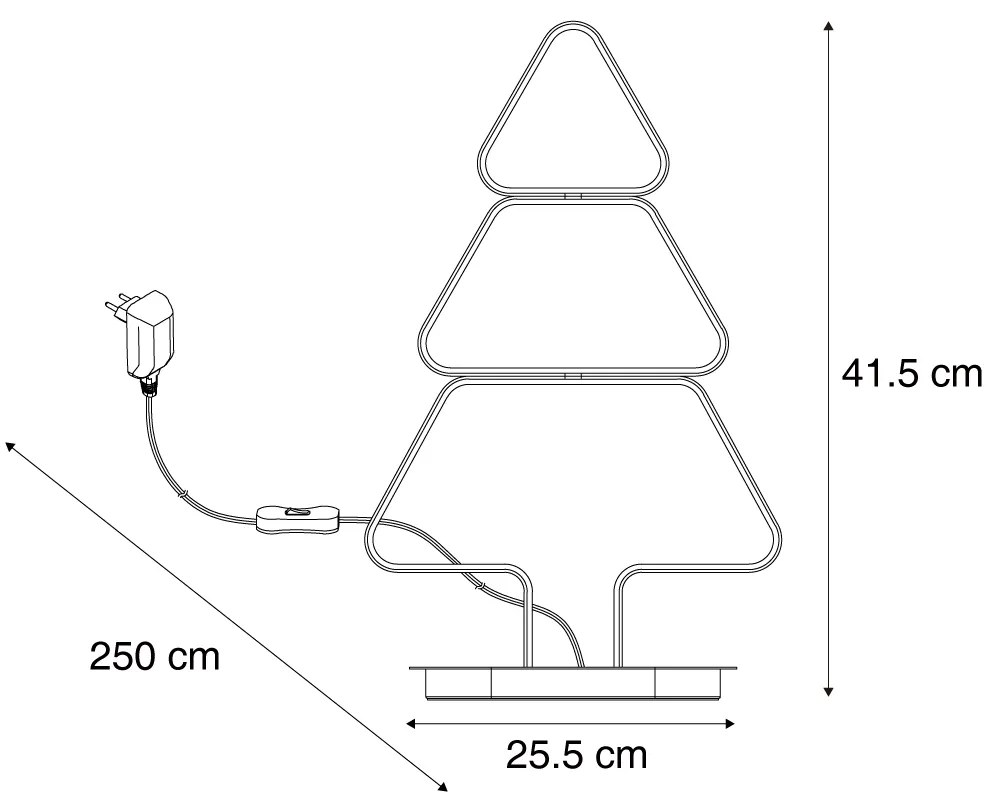 Zewnetrzna Designerska lampa stołowa Stalowa Choinka z LED IP44 - Arbre Oswietlenie zewnetrzne