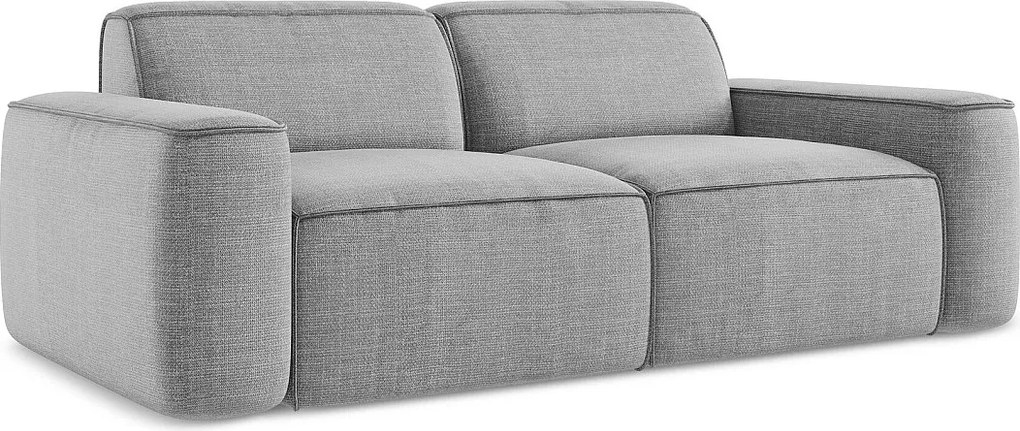 3-osobowa kanapa modułowa - z tkaniny strukturalnej - jasny szary - OMAO