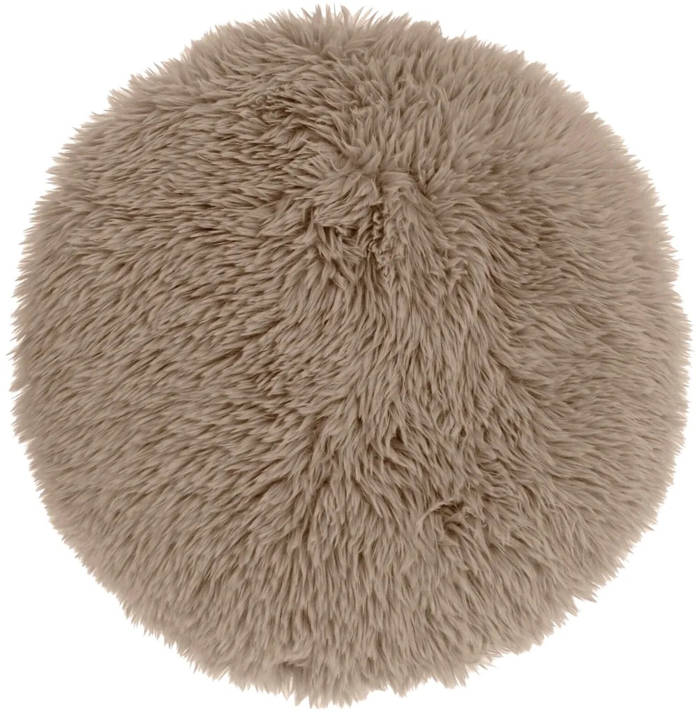 Okrągła poduszka dekoracyjna MATS 40 cm, taupe