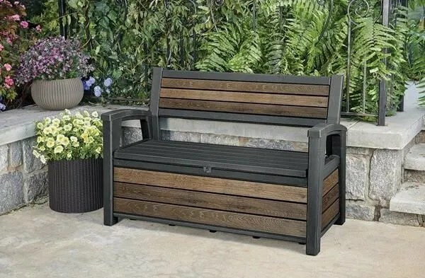 Ławka ogrodowa Keter Deco 227 l, brązowa