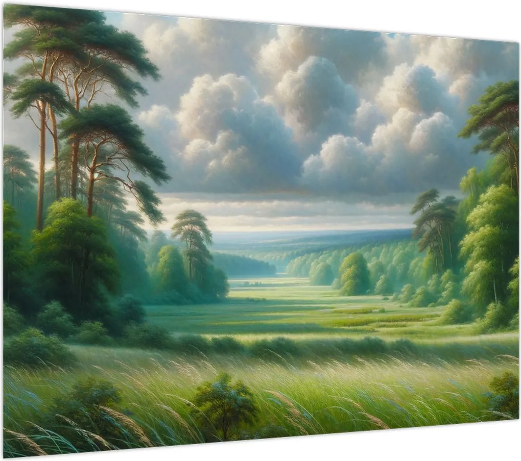 Obraz - Zielony krajobraz (70x50 cm)