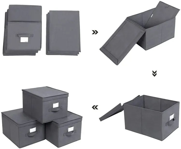 Zestaw 3 zamykanych organizerów do szafy F2-Z80