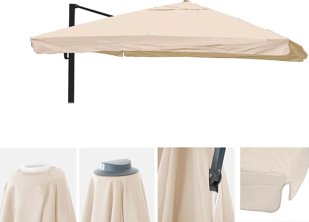 Wymienny pokrowiec do parasola MCW-A96 III, kremowy