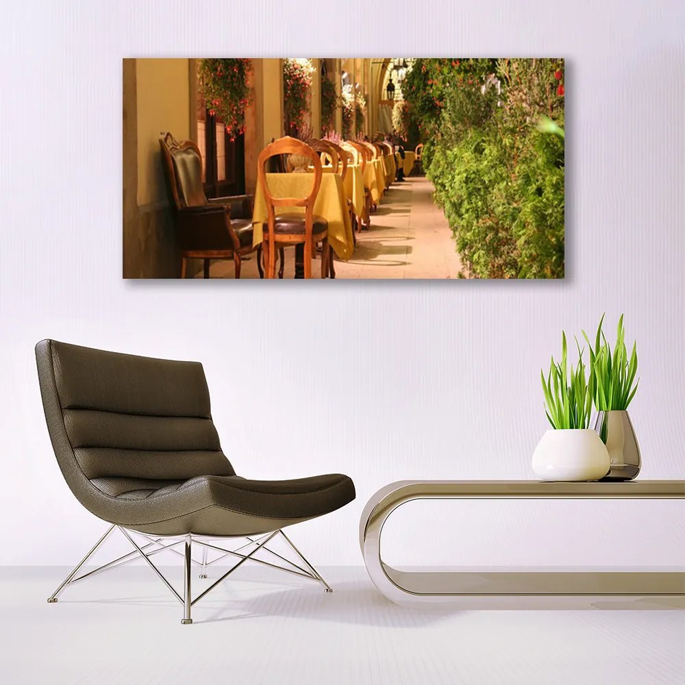 Duży obraz na płótnie Stylowa Kawiarnia Uliczna