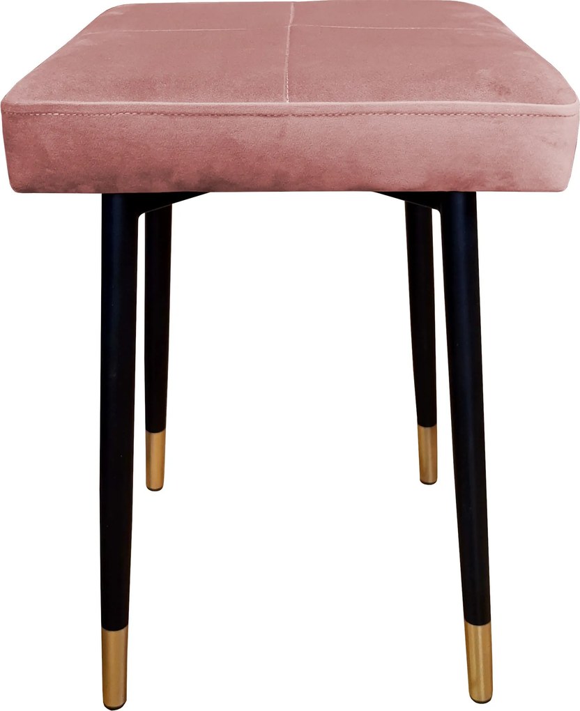Taboret MAX tkanina Welur stelaż metalowy STOŁEK LOFT : Kolor nogi - Czarno-złota stożek, Kolor tkaniny - VELVET - MG58, Typ tkaniny - Velvet