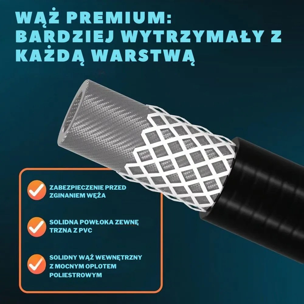 Zestaw do czyszczenia rur Premium, 15m, czarna Jurhan