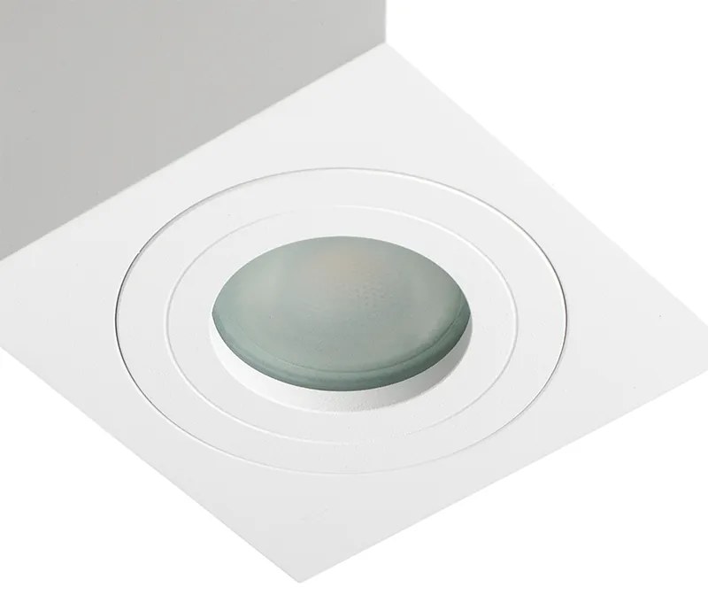 Nowoczesny kwadratowy reflektor łazienkowy biały - Capa