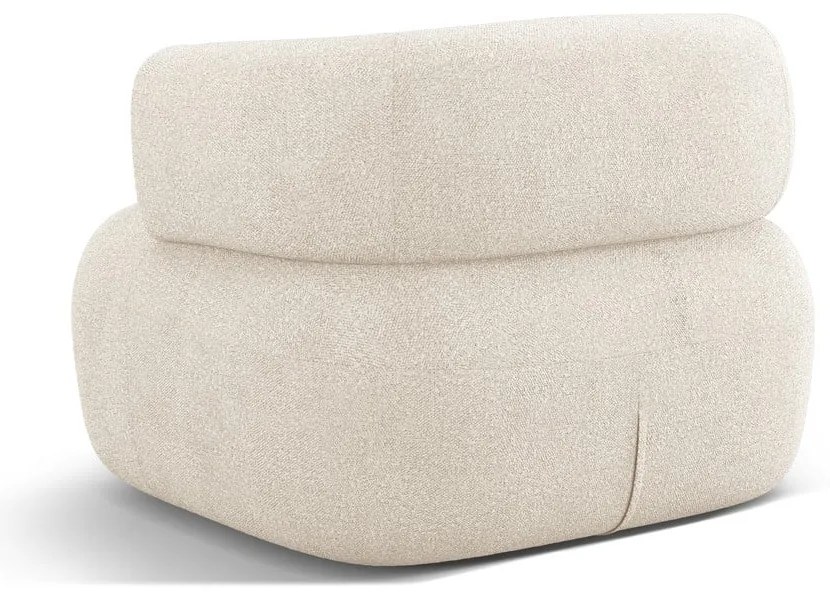 Beżowy fotel z materiału bouclé Jenny – Micadoni Home