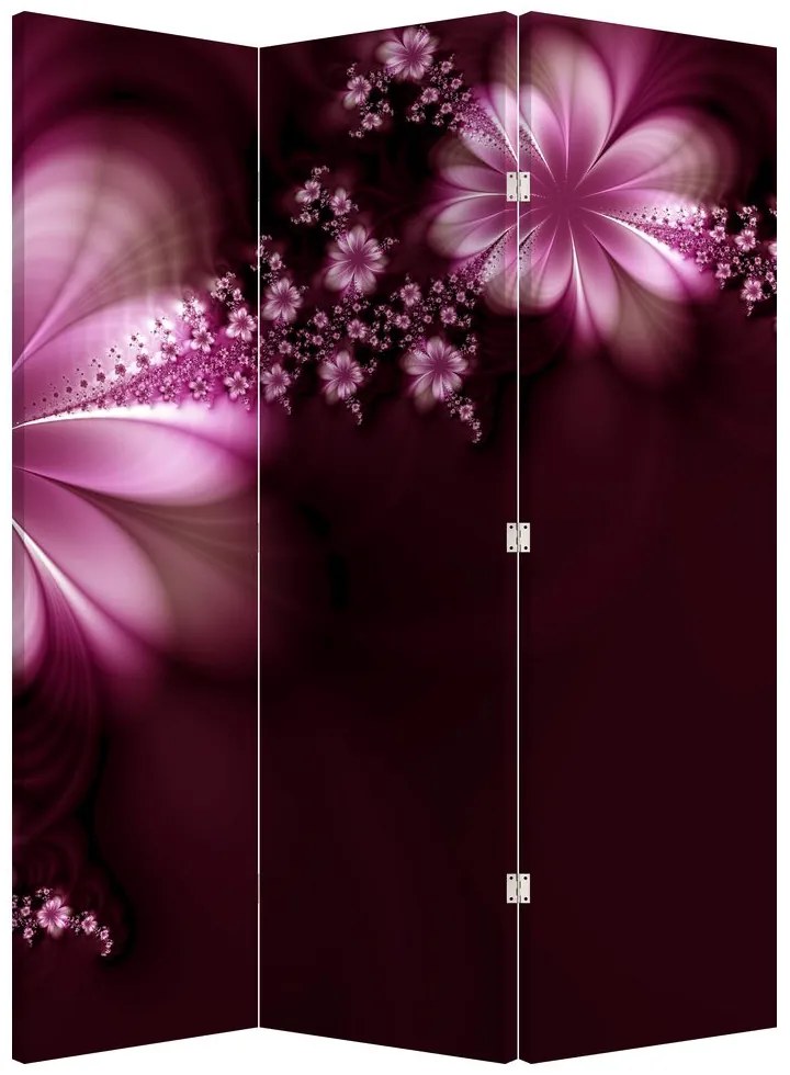 Parawan - Abstrakcja - kwiaty (126x170 cm)