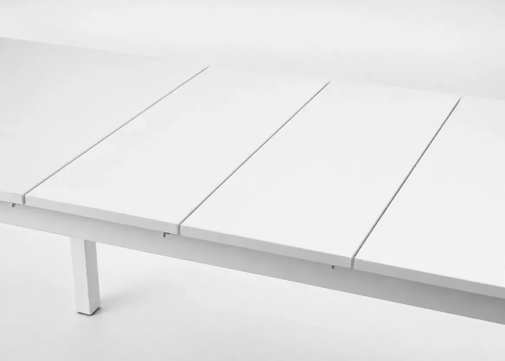 Elegancki rozkładany stół Drimeno 160-228x90 blat z płyty laminowanej w kolorze białym / dąb artisan + czarny