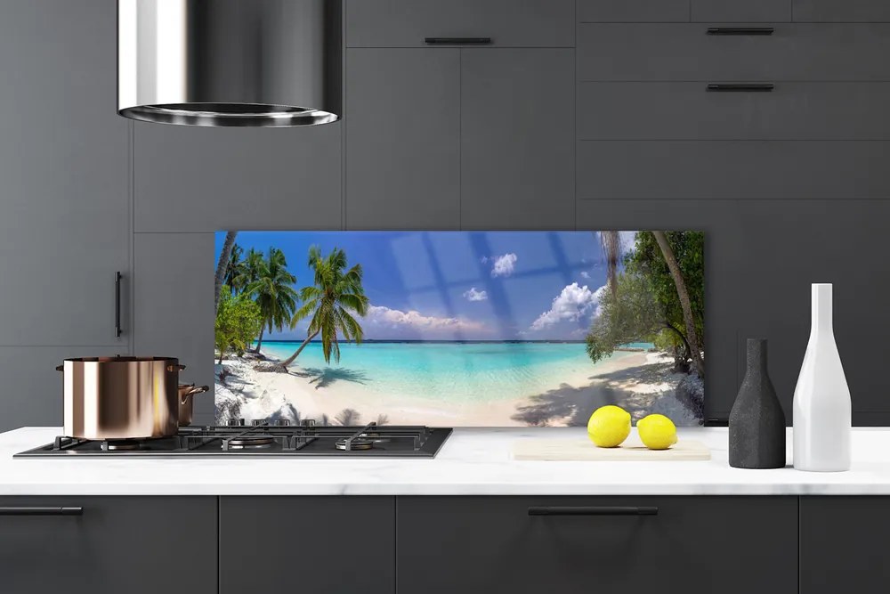 Panel Kuchenny Wakacyjny Brzeg Z Palmami