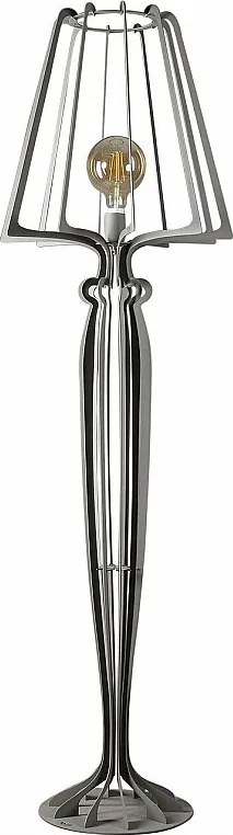 Lampa podłogowa Minerva Ø38x166 cm w stylu kratki żelaznej Nowoczesny design z włącznikiem nożnym Gniazdo E27 Wyprodukowano we Włoszech Błoto