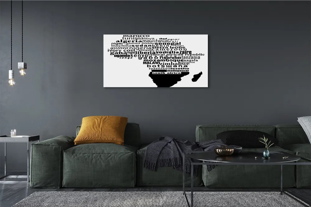 Fotoobraz na płótnie Czarno-Białe Napisy