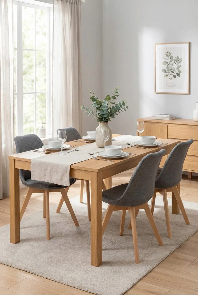 Szare krzesło na drewnianych nogach E0-M98