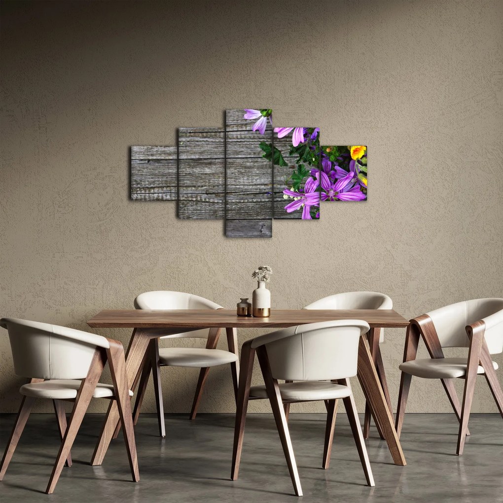 Obraz - kwiaty polne (125x70 cm)