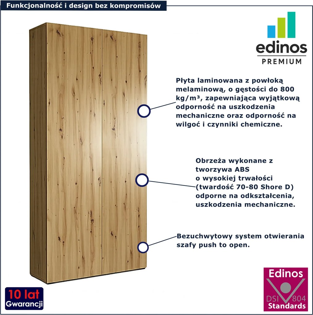 Minimalistyczna uchylna szafa dąb artisan A8-F34
