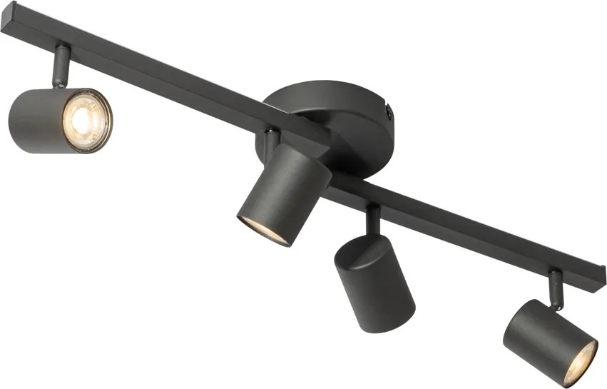 Reflektor sufitowy czarny GU10 50mm 4-punktowy z podświetleniem - Back Up