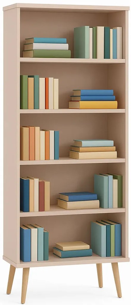 Wysoki skandynawski regał na książki macchiato T4-A49