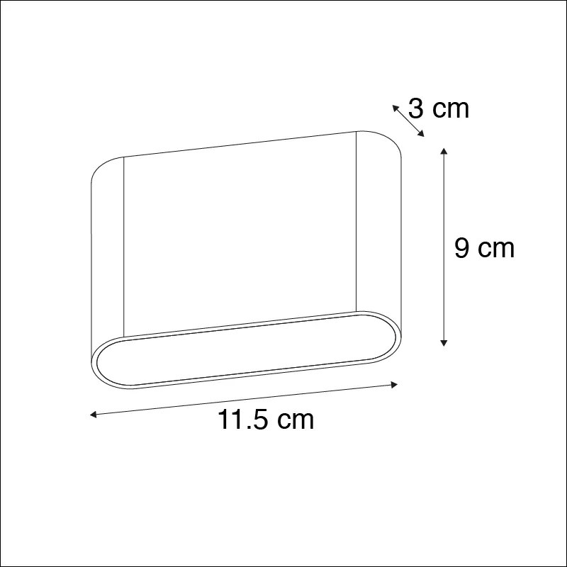Zewnetrzna Lampa ścienna antracytowa 11,5 cm z LED IP65 - Batt Nowoczesny Oswietlenie zewnetrzne
