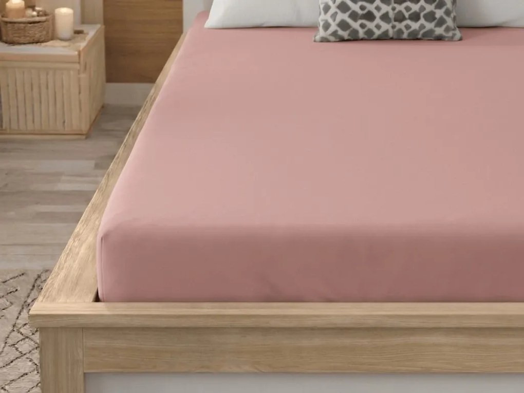 PrzytulneMieszkanie.pl Prześcieradło z mikrofibry MICROVELLE jasnoróżowe 90x200 cm
