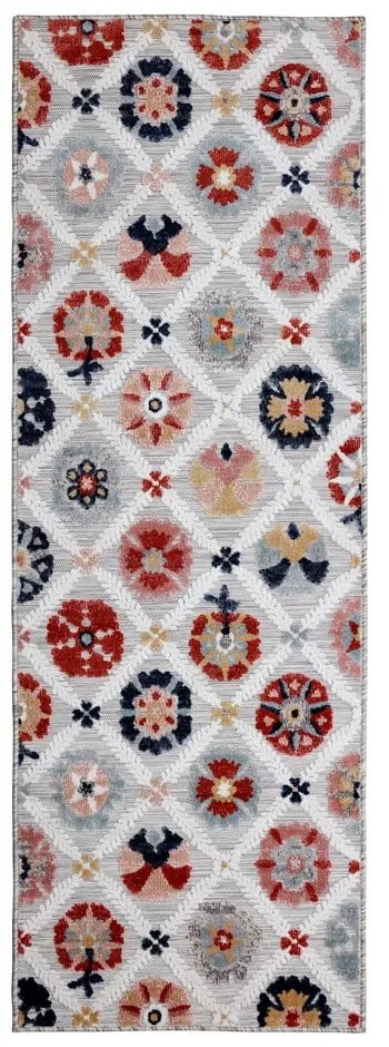 Szary chodnik odpowiedni na zewnątrz 230x80 cm Flora – Flair Rugs