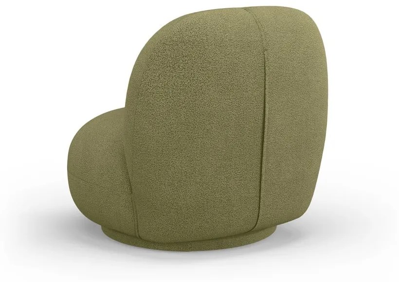 Zielony fotel z materiału bouclé Chuck – Micadoni Home