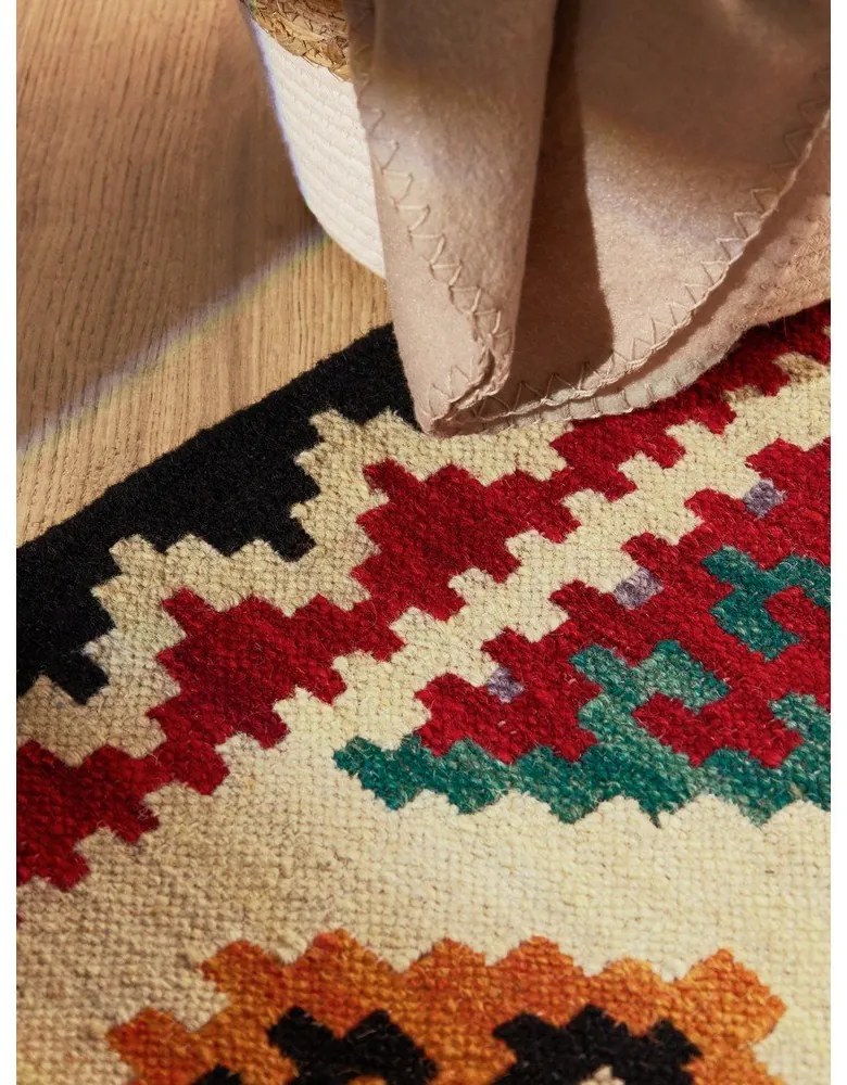 Czerwony wełniany chodnik dwustronny tkany ręcznie 60x190 cm Kamal Kian – Nouristan