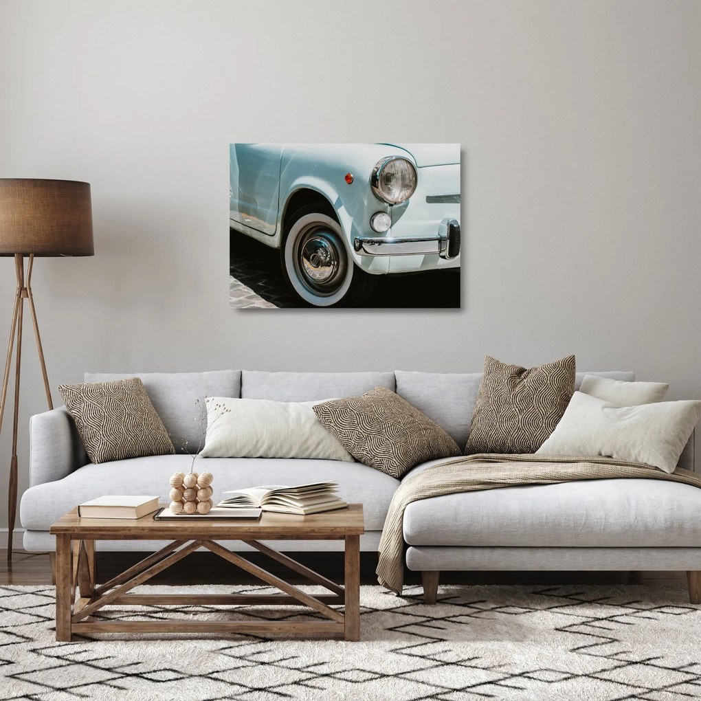 Obraz na szkle - Fiat retro samochód (70x50 cm)