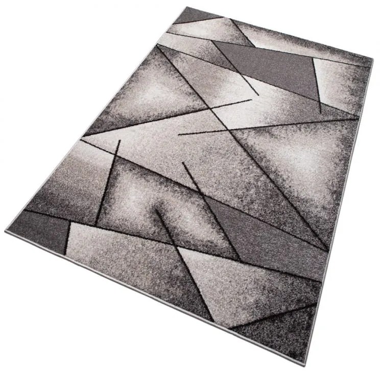 Dywan nowoczesny Perlage Wielokąty beżowo-szary 80 cm x 150 cm