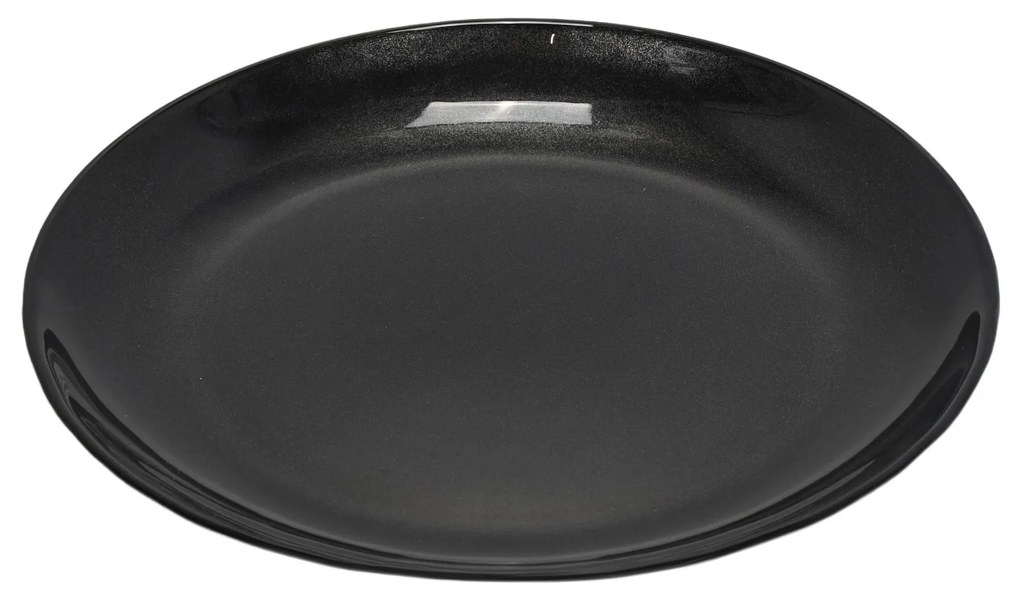 Talerz deserowy ANIA BLACK, szkło, Ø 21cm