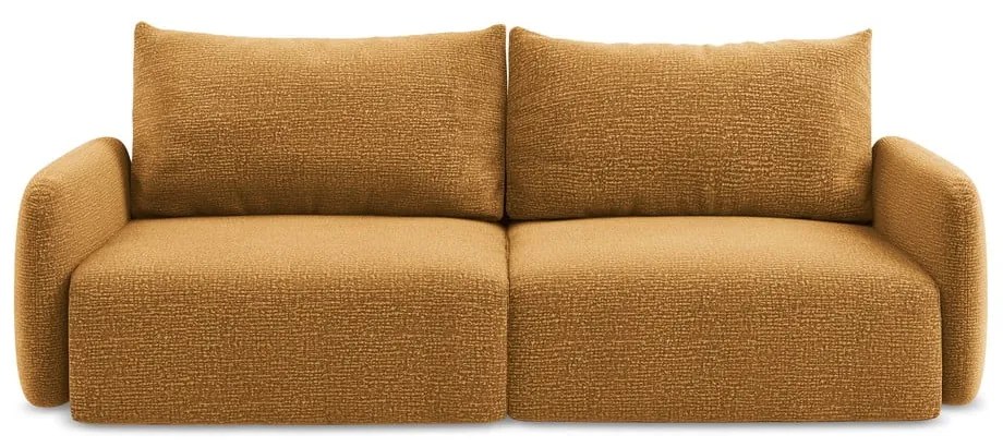 Pomarańczowa rozkładana/ze schowkiem sofa 238 cm Kalena – Makamii